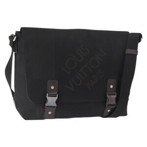 LOUIS VUITTON Damier Geant Roux Shoulder Bag Black M93079 LV Auth 159355